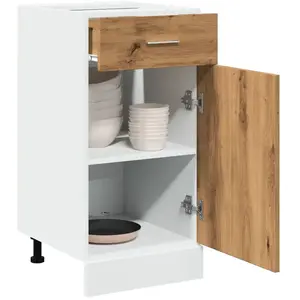 vidaXL Armoire de plancher à tiroir chêne artisanal 40x46x81,5 cm pas cher