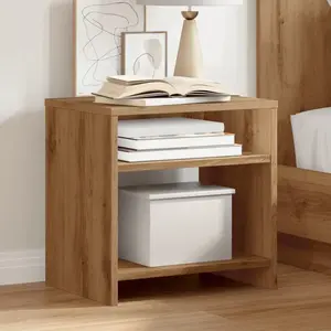 vidaXL Tables de chevet 2 pcs chêne artisanal bois d'ingénierie pas cher