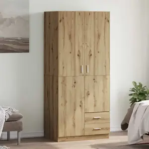 Comparateur de prix : vidaXL Garde-robe chêne artisanal 80x52x180 cm bois d'ingénierie