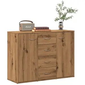 vidaXL Buffet chêne artisanal 88x30x64 cm bois d'ingénierie pas cher