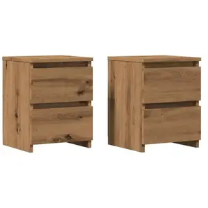 Comparateur de prix : vidaXL Tables de chevet 2 pcs chêne artisanal bois d'ingénierie