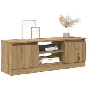 vidaXL Meuble TV chêne artisanal 102x30x36 cm bois d'ingénierie pas cher