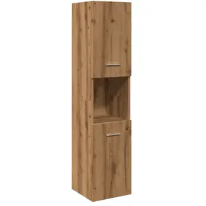 Comparateur de prix : vidaXL Armoire de salle de bain suspendue chêne artisanal 30x30x130 cm