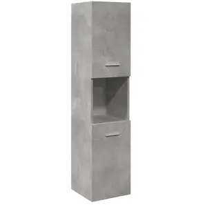 vidaXL Armoire de salle de bain suspendue gris béton bois d'ingénierie
