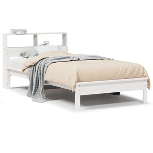 vidaXL Cadre de lit sans matelas blanc 160x200 cm bois de pin massif pas cher
