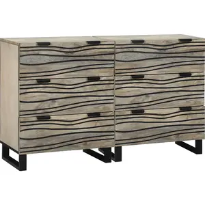 vidaXL Ensemble de buffet avec tiroir 2 pcs Blanc 60 x 33,5 x 75 cm pas cher