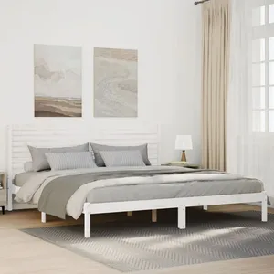 vidaXL Vidaxl Cadre De Lit Extra Long Sans Matelas 180x210 Cm Bois Massif pas cher