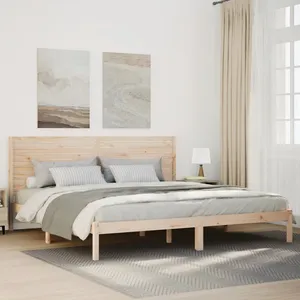 vidaXL Vidaxl Cadre De Lit Extra Long Sans Matelas 200x210 Cm Bois Massif pas cher