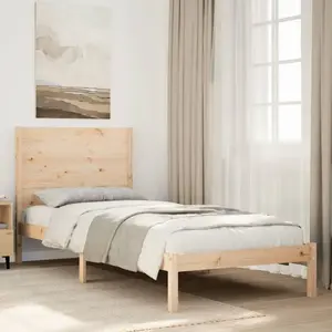 vidaXL Cadre de lit extra long sans matelas 90x220 cm bois massif pas cher