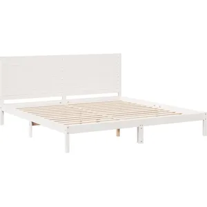 vidaXL Cadre de lit extra long sans matelas 200x220 cm bois massif pas cher