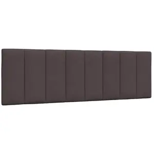 vidaXL Coussin de tête de lit marron foncé 160 cm tissu pas cher