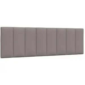 vidaXL Coussin de tête de lit taupe 160 cm tissu pas cher