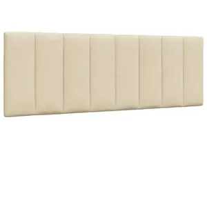 vidaXL Coussin de tête de lit crème 140 cm tissu pas cher