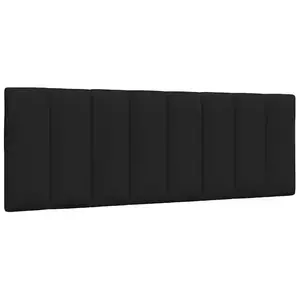 vidaXL Coussin de tête de lit noir 120 cm tissu pas cher