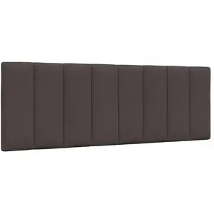 vidaXL Coussin de tête de lit marron foncé 120 cm tissu pas cher