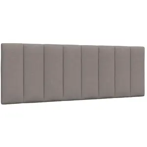 vidaXL Coussin de tête de lit taupe 140 cm tissu pas cher