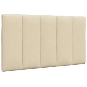 vidaXL Coussin de tête de lit crème 80 cm tissu pas cher