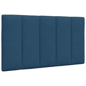 vidaXL Coussin de tête de lit bleu 80 cm tissu pas cher