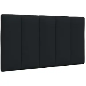 vidaXL Coussin de tête de lit noir 90 cm tissu pas cher
