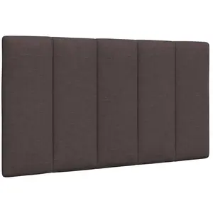 vidaXL Coussin de tête de lit marron foncé 90 cm tissu pas cher