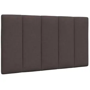 vidaXL Coussin de tête de lit marron foncé 80 cm tissu pas cher