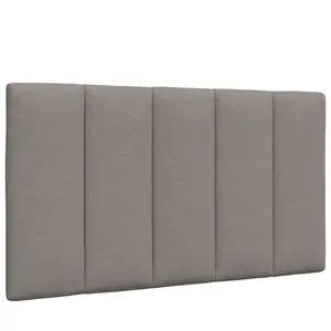 vidaXL Coussin de tête de lit taupe 90 cm tissu pas cher