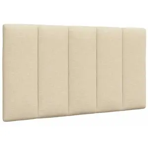 vidaXL Coussin de tête de lit crème 90 cm tissu pas cher
