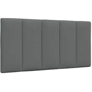 vidaXL Coussin de tête de lit gris foncé 100 cm tissu pas cher