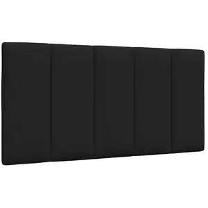 vidaXL Coussin de tête de lit noir 100 cm tissu pas cher