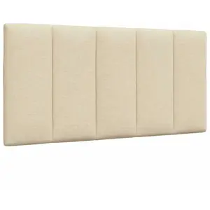 vidaXL Coussin de tête de lit crème 100 cm tissu pas cher