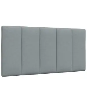 vidaXL Coussin de tête de lit gris clair 100 cm tissu pas cher