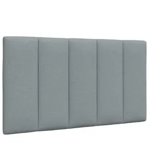 vidaXL Coussin de tête de lit gris clair 80 cm tissu pas cher