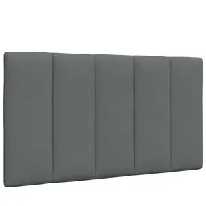 vidaXL Coussin de tête de lit gris foncé 80 cm tissu pas cher