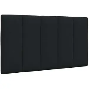 vidaXL Coussin de tête de lit noir 80 cm tissu pas cher
