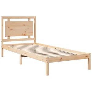vidaXL Cadre de lit extra long sans matelas 100x220 cm bois massif pas cher
