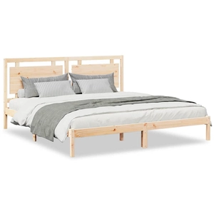 vidaXL Cadre de lit extra long sans matelas 180x220 cm bois massif pas cher