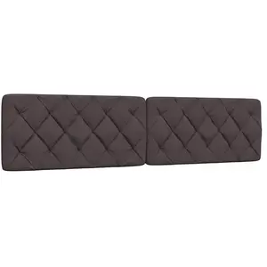vidaXL Coussin de tête de lit marron foncé 200 cm tissu pas cher