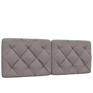 vidaXL Coussin de tête de lit taupe 120 cm tissu pas cher