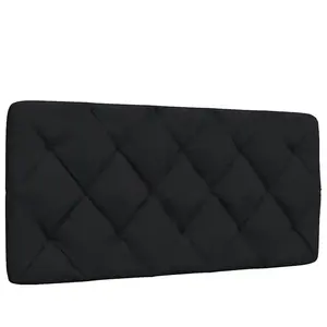 vidaXL Coussin de tête de lit noir 100 cm tissu pas cher