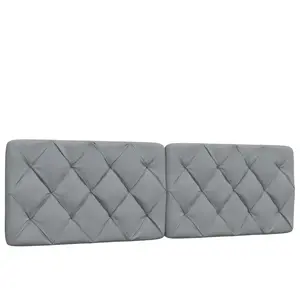 vidaXL Coussin de tête de lit gris clair 160 cm tissu pas cher