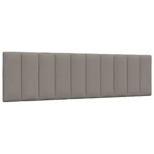 vidaXL Coussin de tête de lit taupe 180 cm tissu pas cher