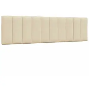 vidaXL Coussin de tête de lit crème 180 cm tissu pas cher