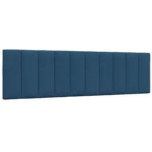 vidaXL Coussin de tête de lit bleu 180 cm tissu pas cher
