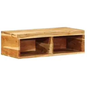 vidaXL Meuble TV mural 60x30x19 cm bois massif d'acacia pas cher