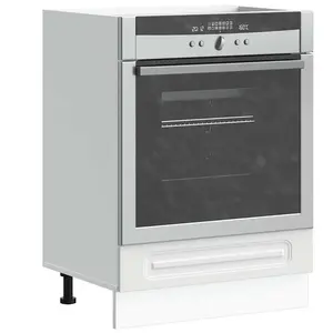 vidaXL Armoire à four Kalmar blanc bois d'ingénierie pas cher