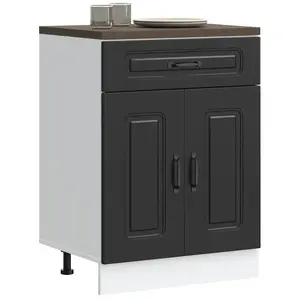Comparateur de prix : vidaXL Armoire de cuisine Kalmar noir bois d'ingénierie