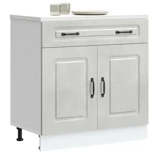 vidaXL Armoire de cuisine Kalmar gris béton bois d'ingénierie pas cher