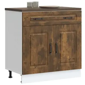 vidaXL Armoire de cuisine Kalmar chêne fumé bois d'ingénierie pas cher