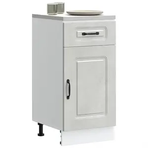 vidaXL Armoire de cuisine Kalmar gris béton bois d'ingénierie pas cher