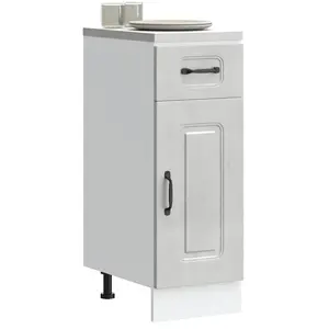 vidaXL Armoire de cuisine Kalmar gris béton bois d'ingénierie pas cher